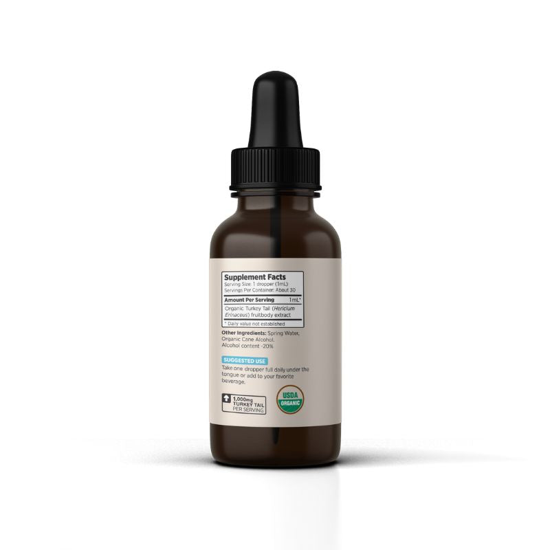 Turkey Tail Organic Mushroom Tincture - Immunity and Gut Health